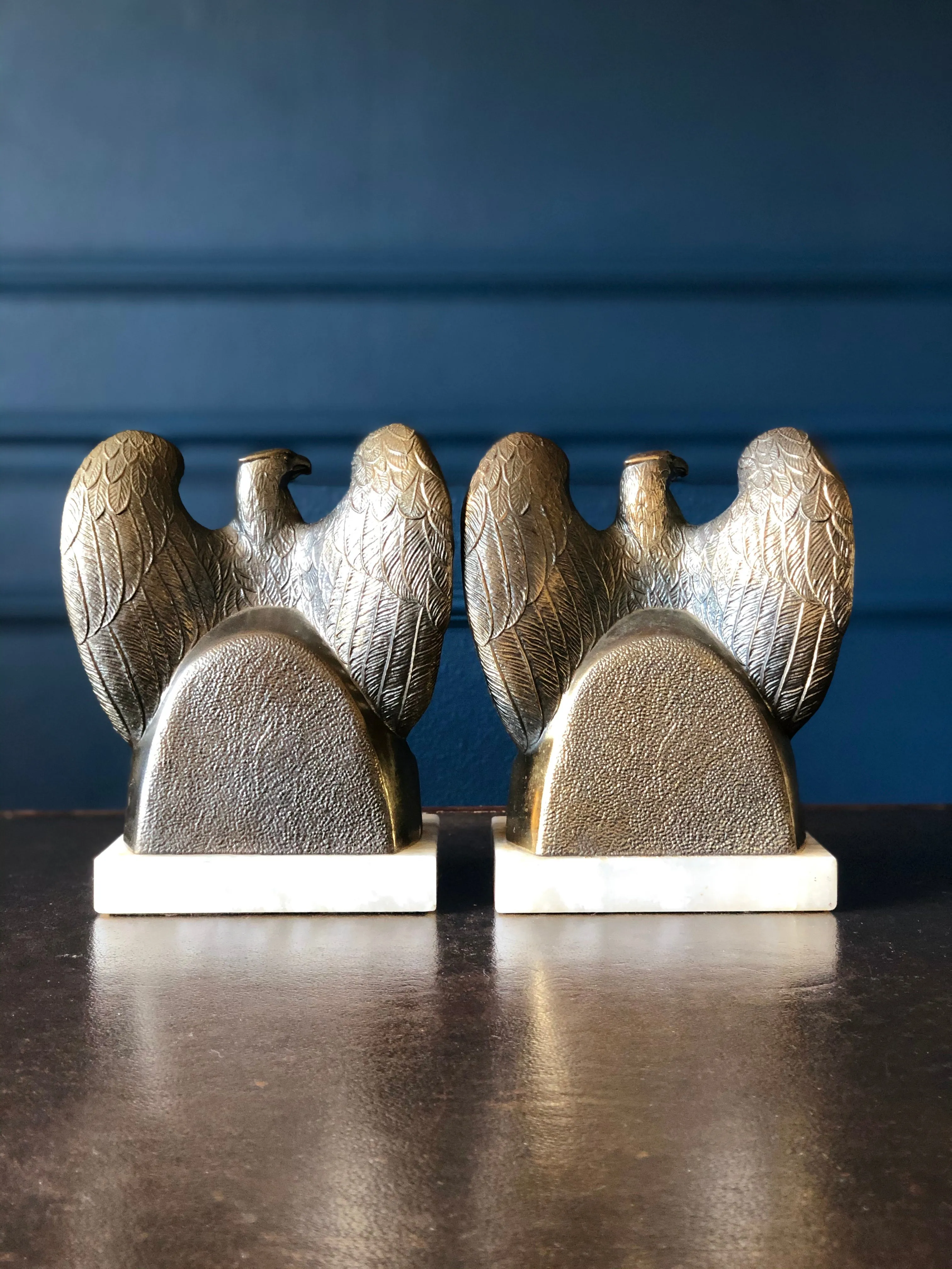 Vintage Metal Eagle Bookends