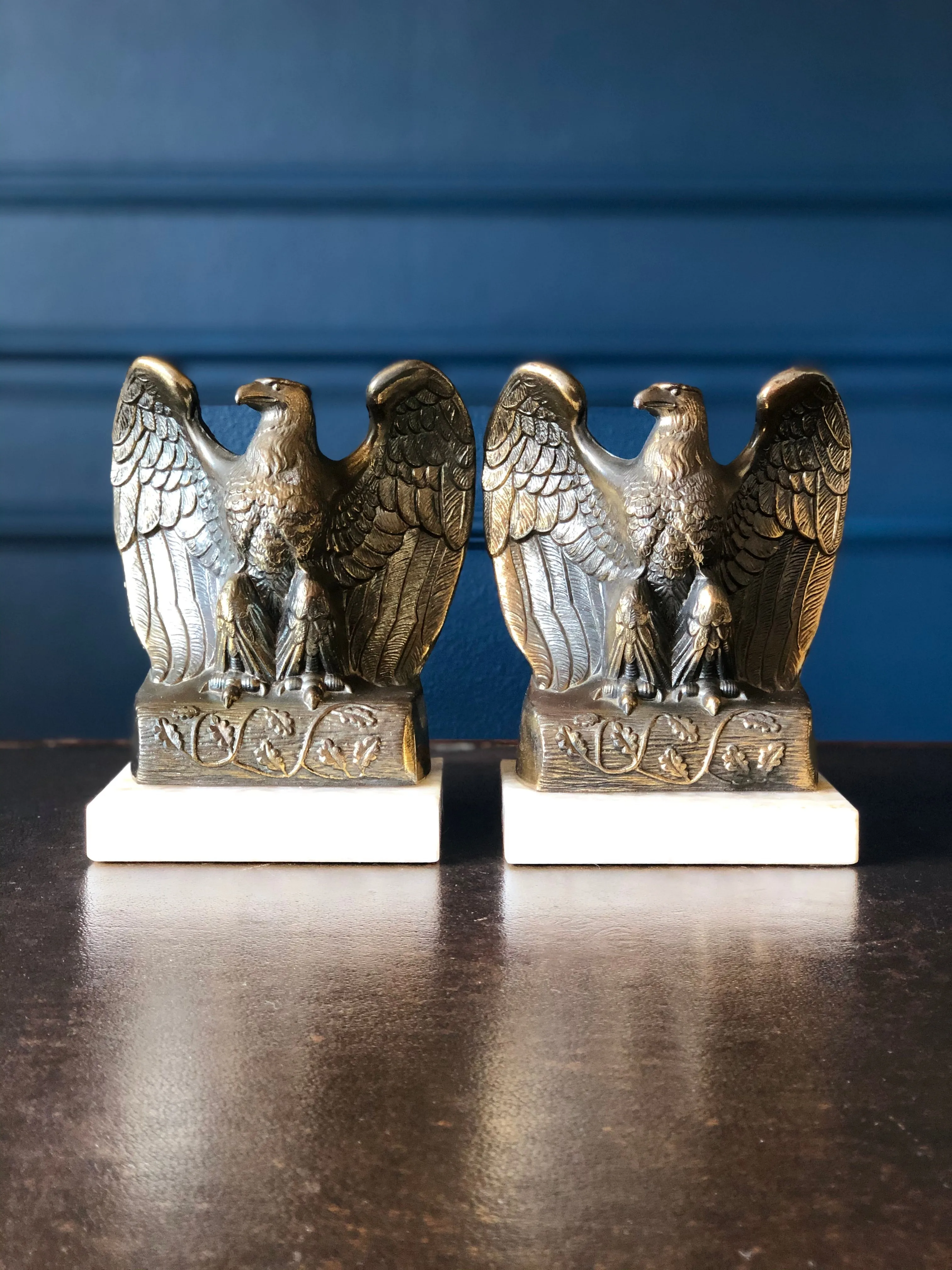 Vintage Metal Eagle Bookends