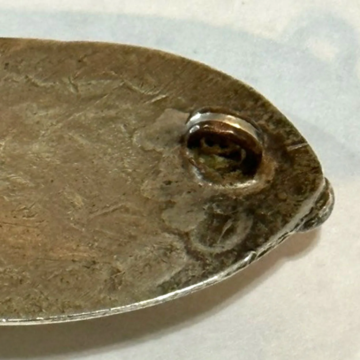 Vintage Native American Navajo Turquoise and Stamped Silver Pendant