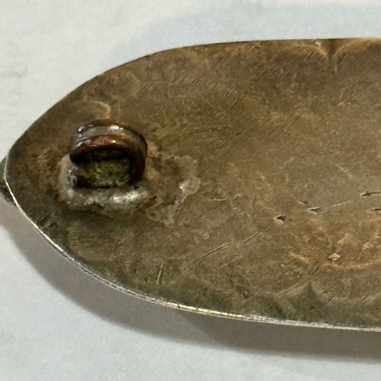 Vintage Native American Navajo Turquoise and Stamped Silver Pendant