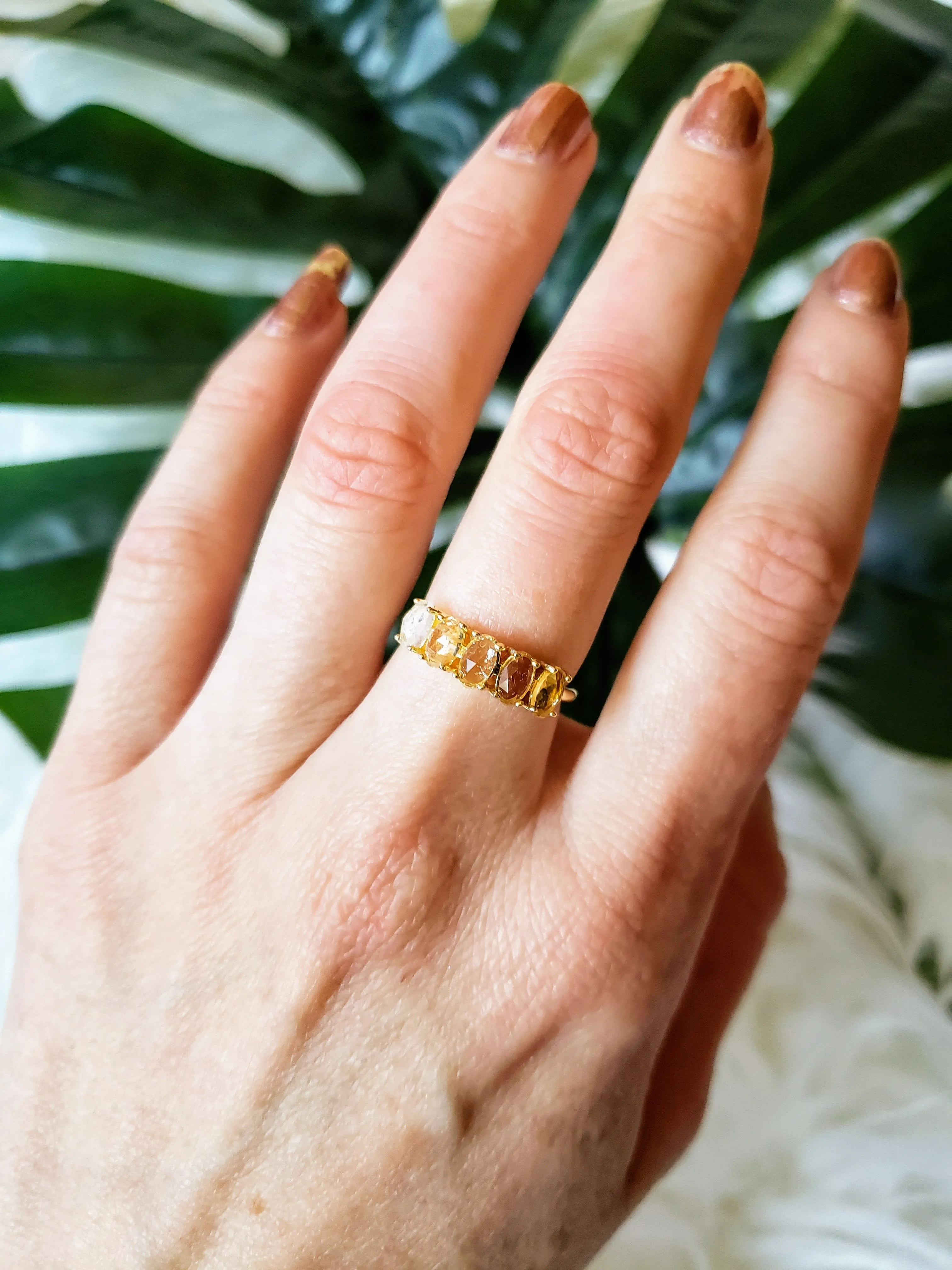 Vintage - Ombre Citrine Ring