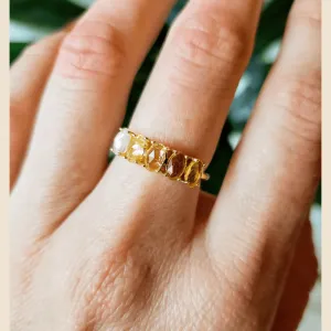 Vintage - Ombre Citrine Ring