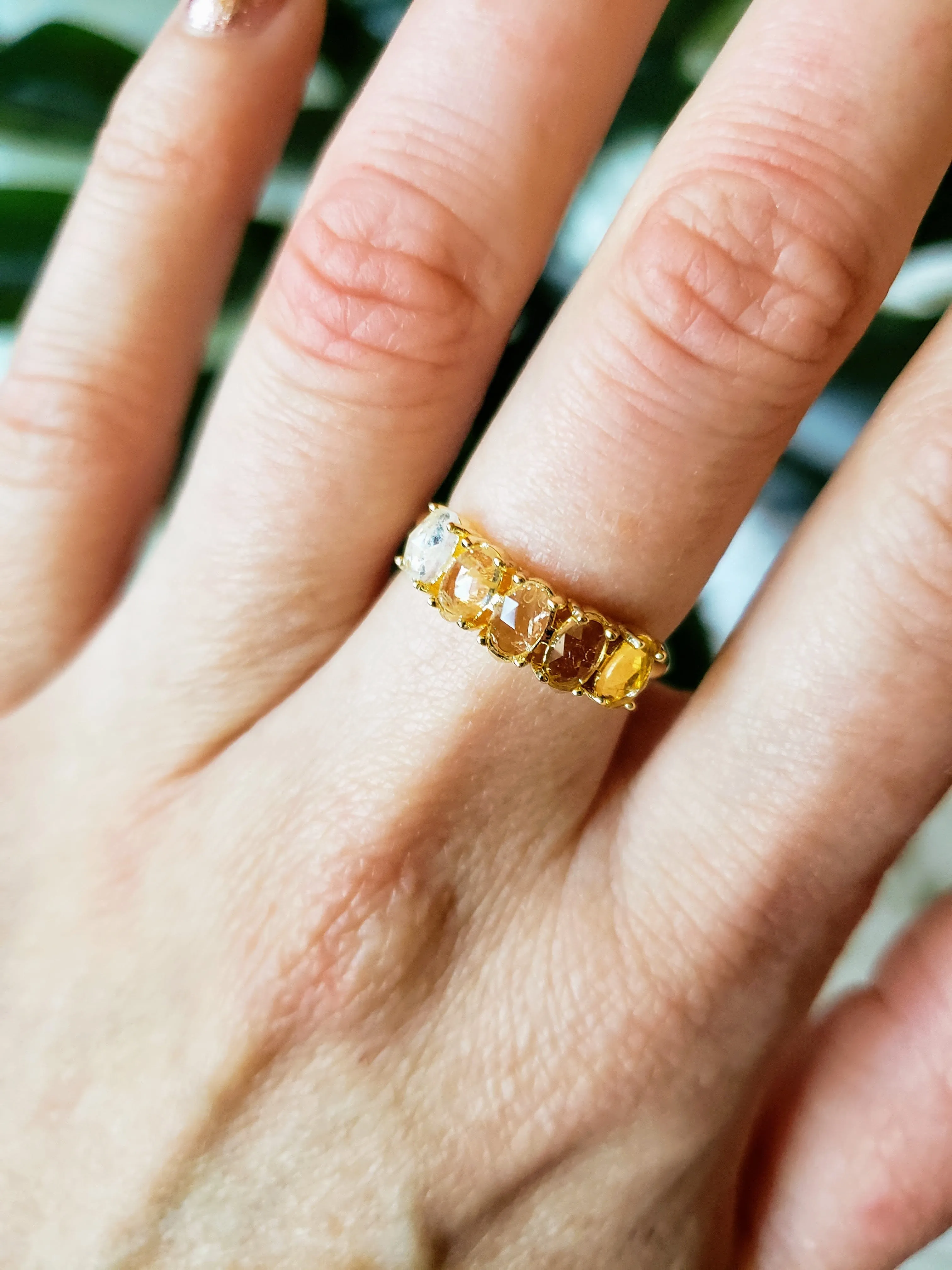 Vintage - Ombre Citrine Ring
