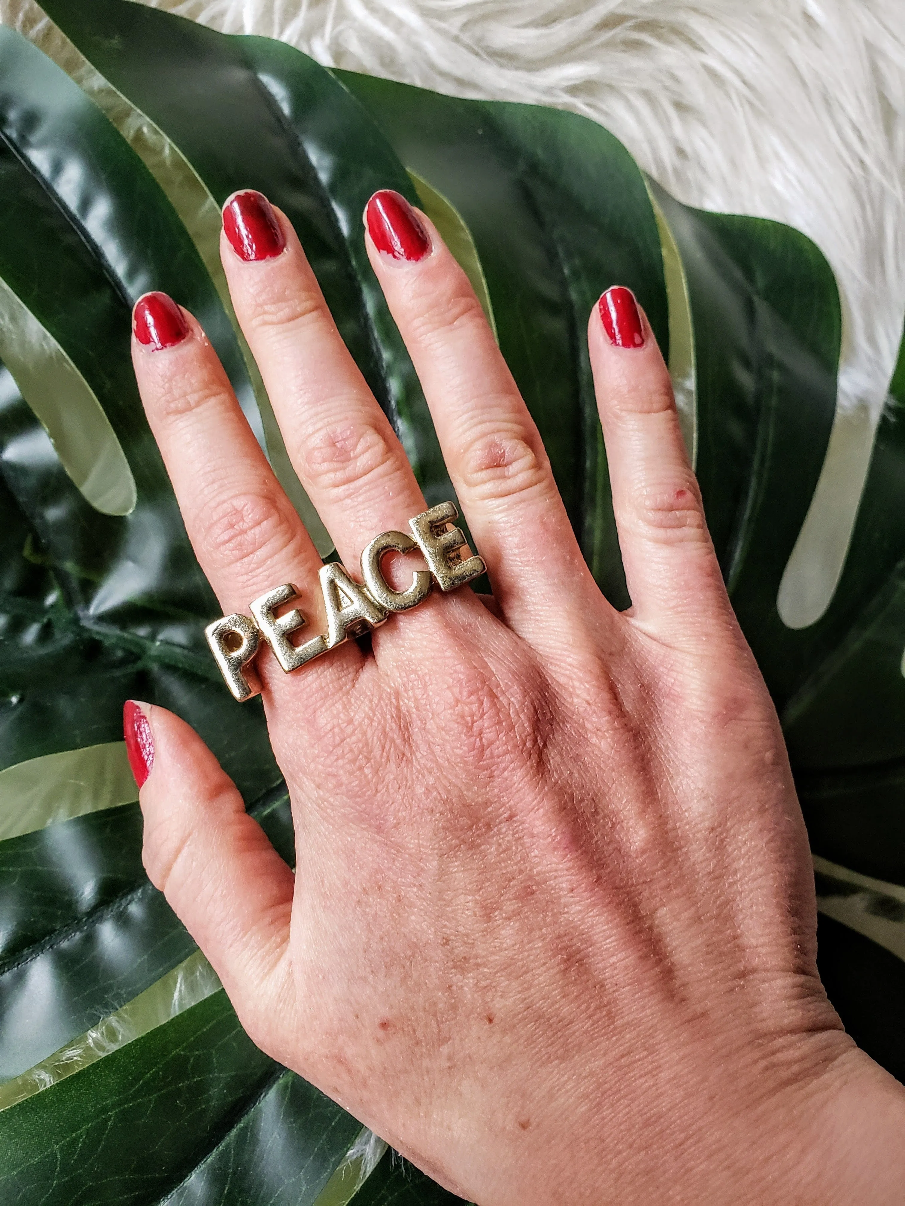 Vintage - Peace Double Ring