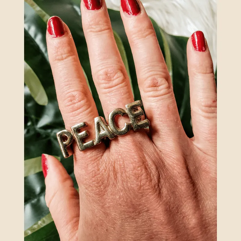 Vintage - Peace Double Ring