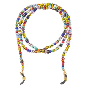 Vintage striped glass eyeglass chain holder