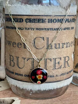 Vintage Style Resin Link Necklace