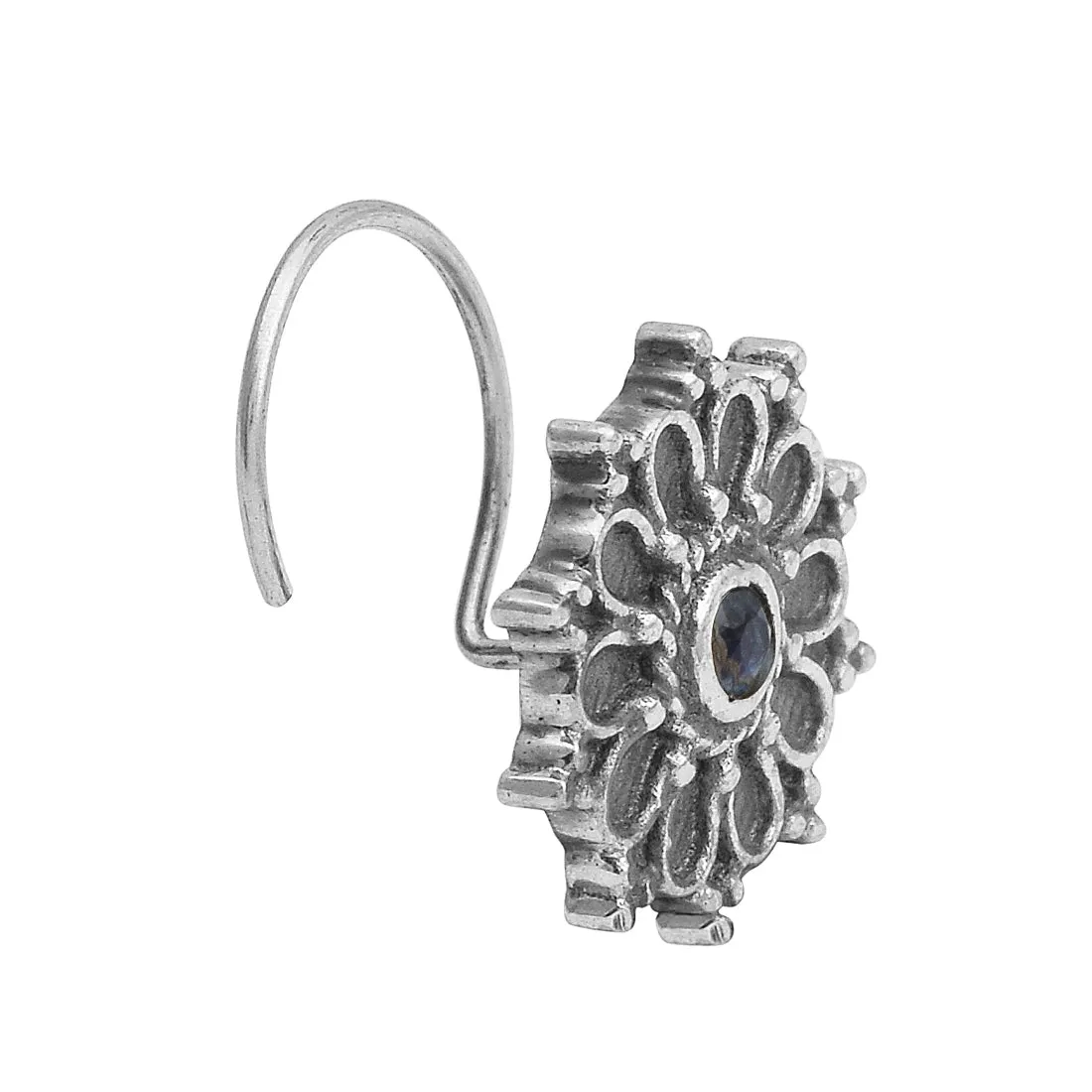 Vintage Traditional Nose Pin For Women Unique Oxidized Nose Pin Antique Nose Pin