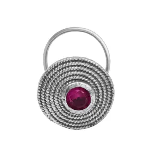 Vintage Traditional Nose Pin For Women Unique Pink Gemstone Nose Pin 925 Solid Silver Plated Nose Pin