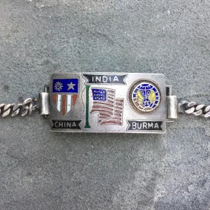 Vintage WW II Original CBI China Burma Inda Theatre Sterling Silver Bracelet