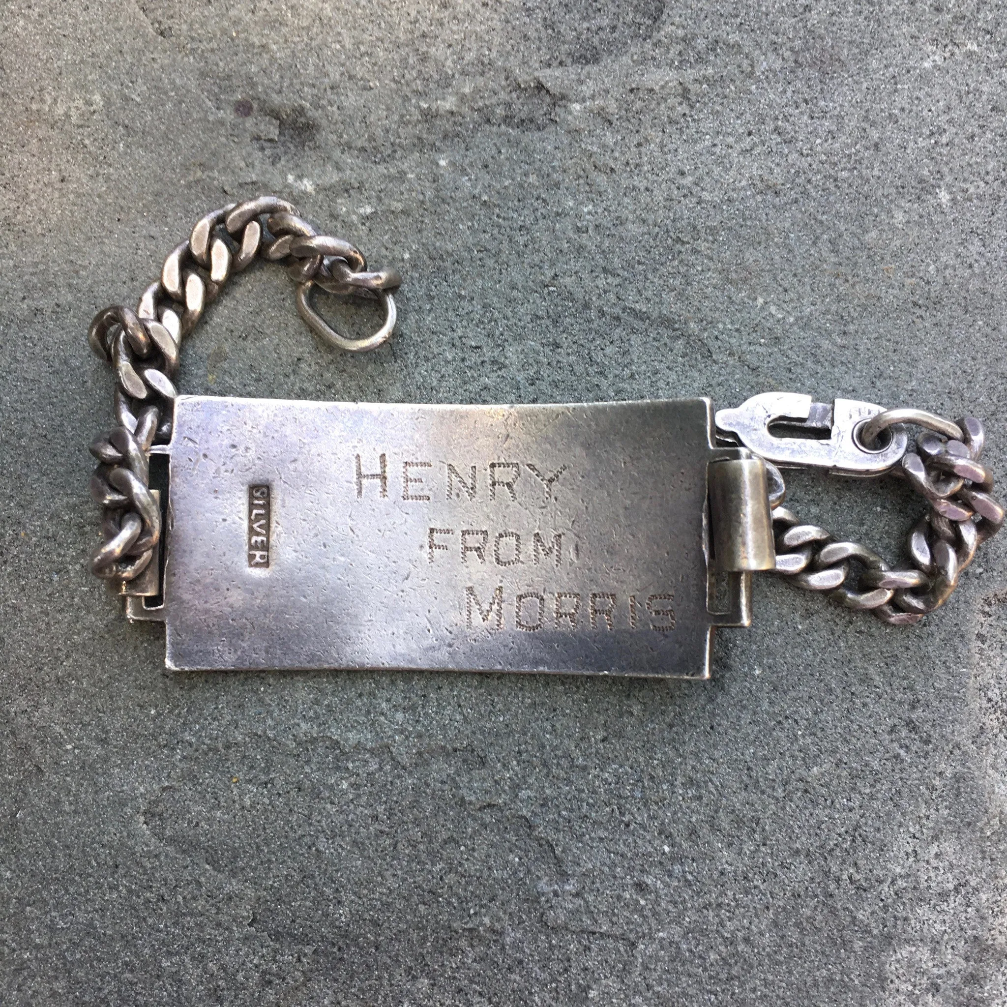 Vintage WW II Original CBI China Burma Inda Theatre Sterling Silver Bracelet
