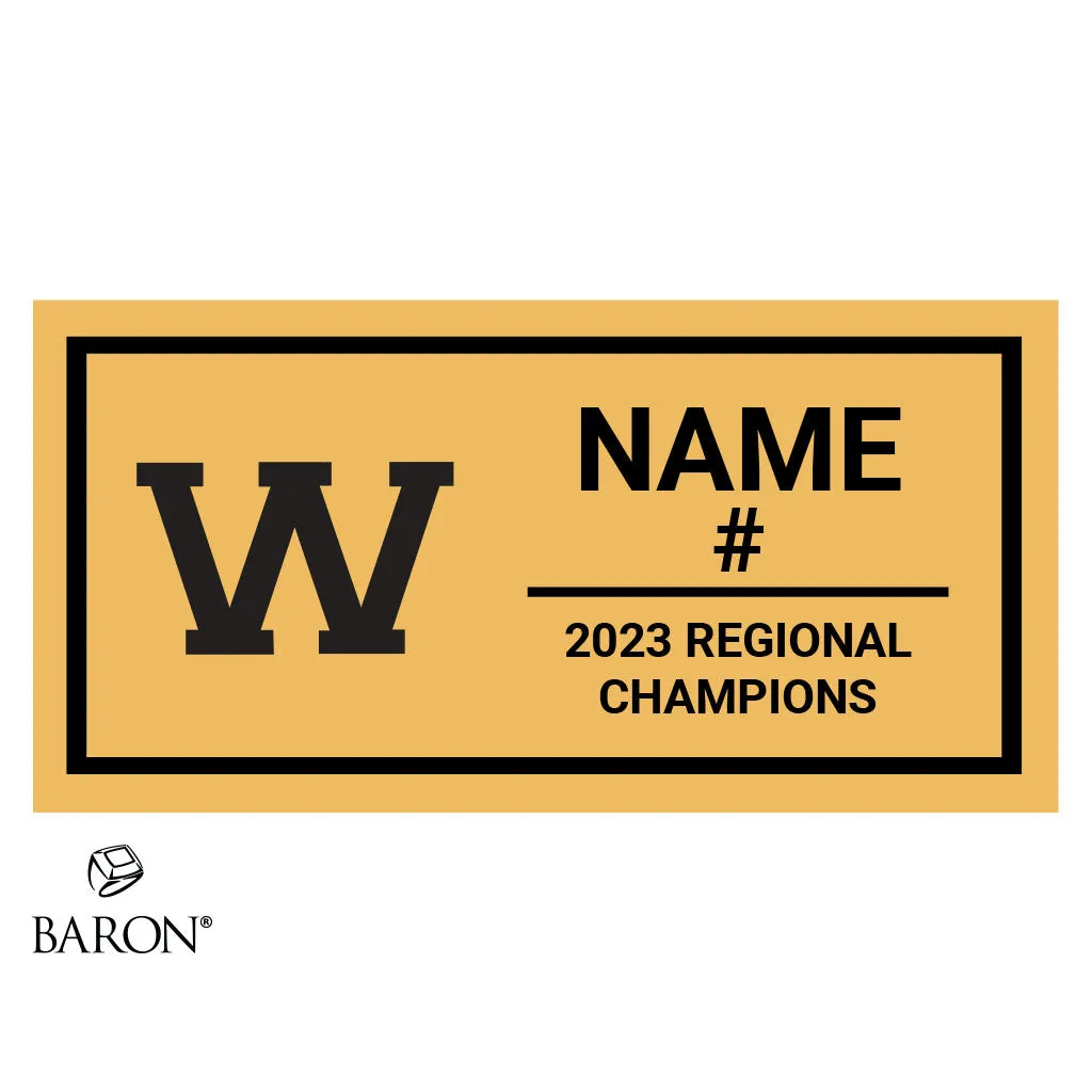 Wasco Union High School Football 2023 Championship Black Standard Window Ring Box