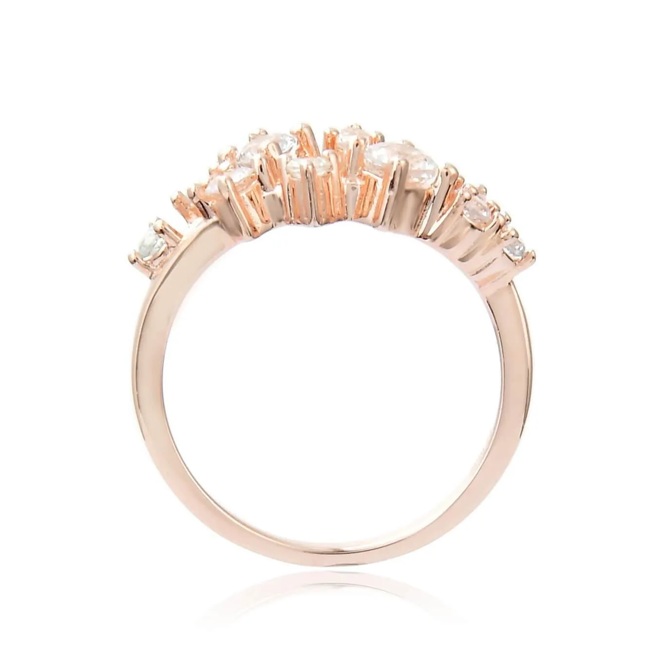 White Sapphire Cluster Ring