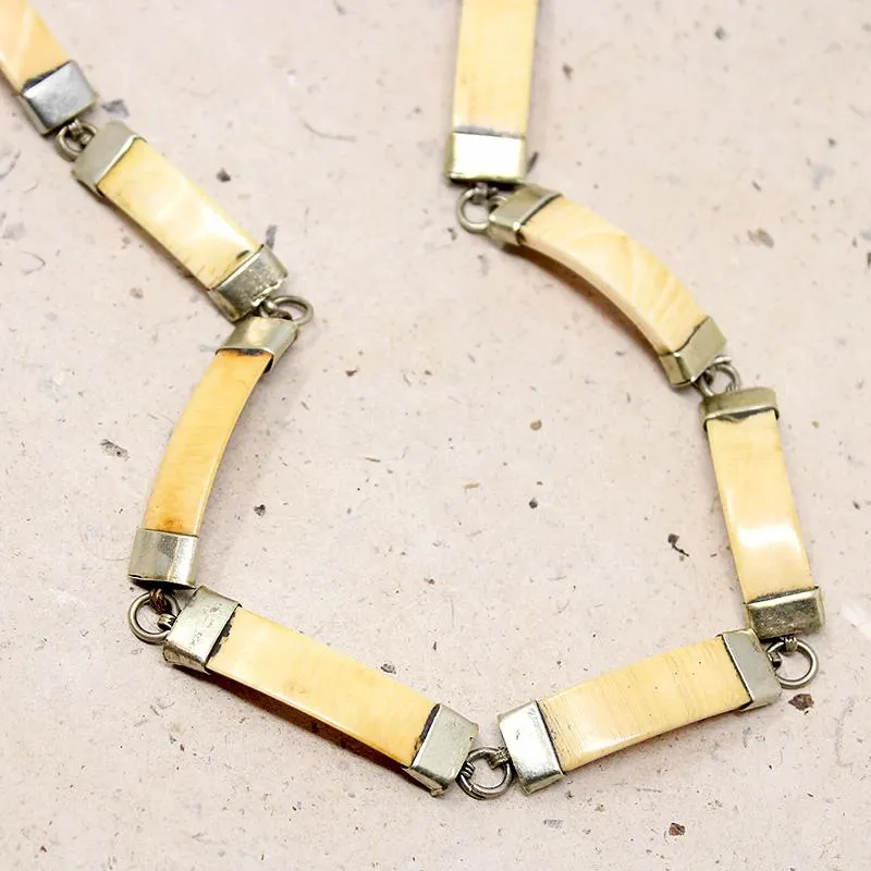 Wild Warthog Tusk & Brass Necklace