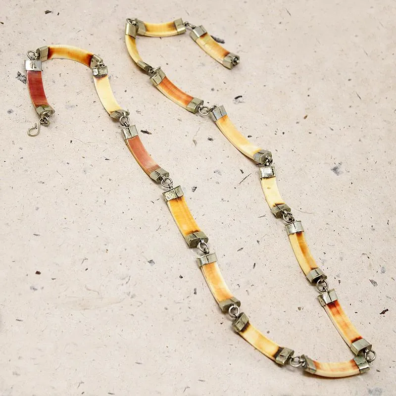 Wild Warthog Tusk & Brass Necklace
