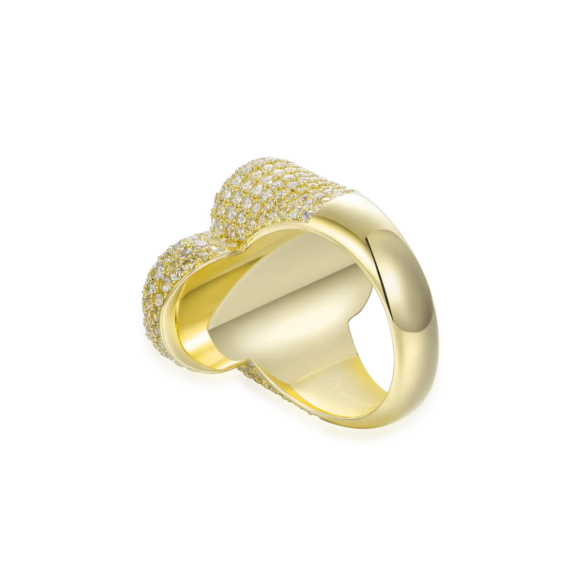 Women's Iced Vitraux Vintage Rose Window Cross Ring