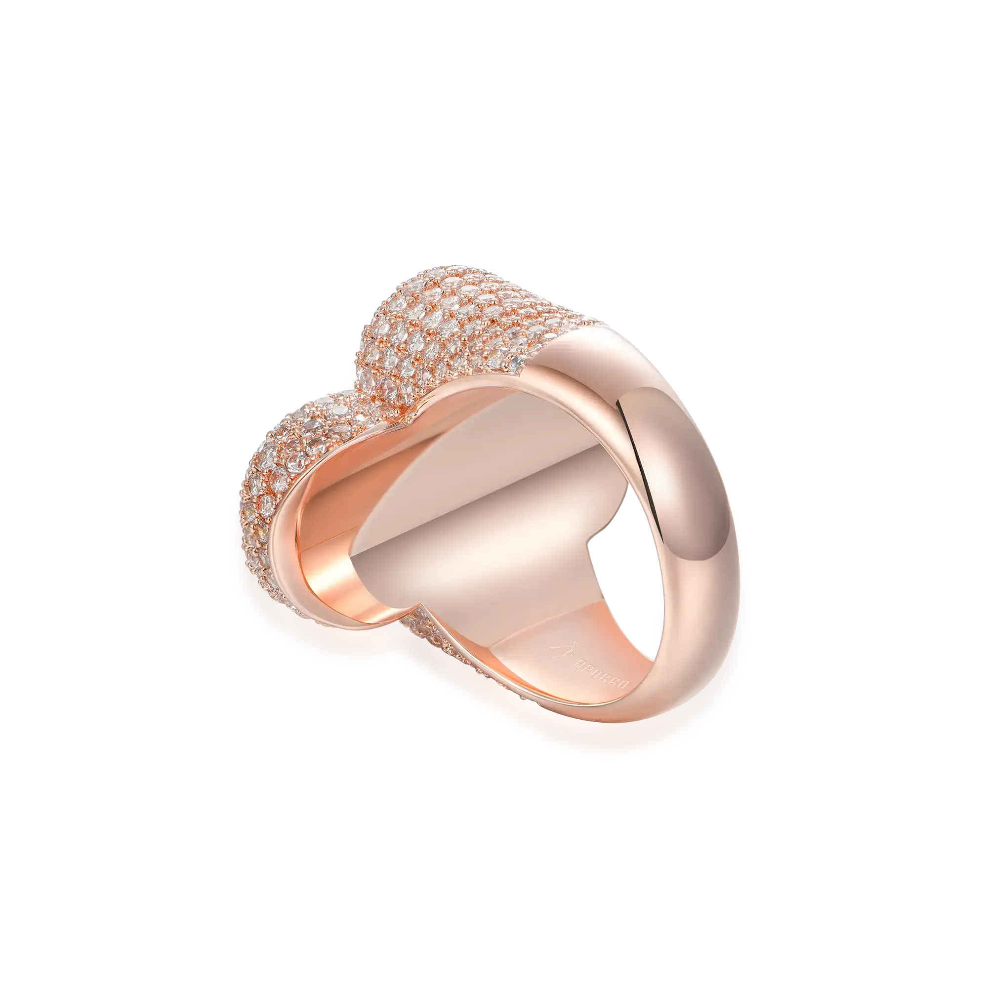 Women's Iced Vitraux Vintage Rose Window Cross Ring