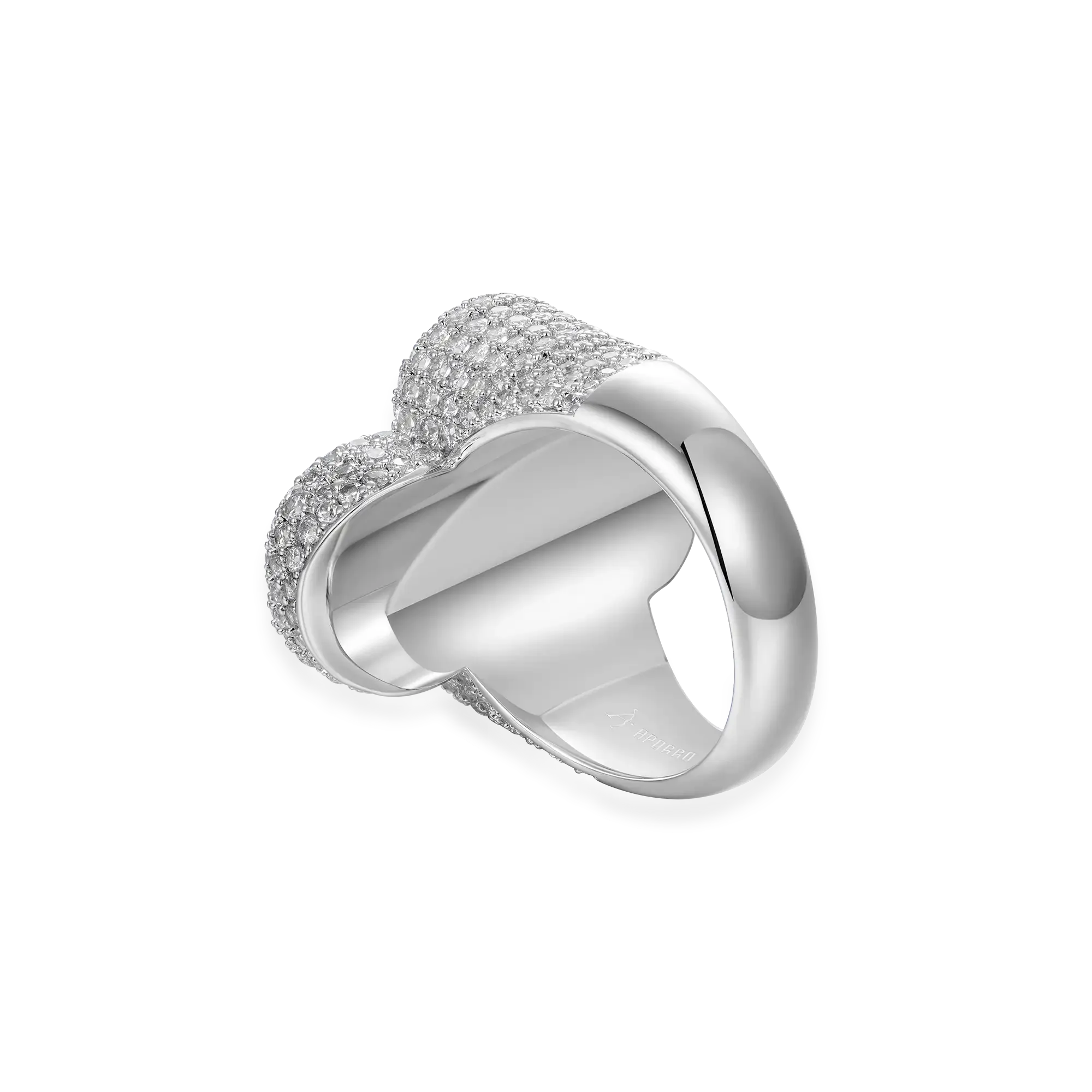 Women's Iced Vitraux Vintage Rose Window Cross Ring