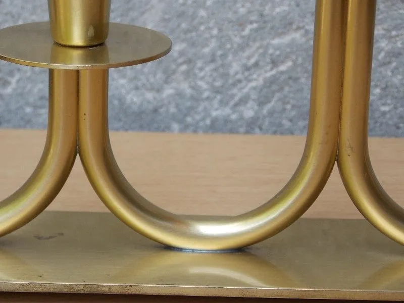 Ystad Metall Solid Brass 5 Candle Centerpiece Candelabra